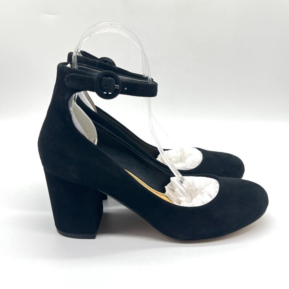 Splendid Womens 7.5M Rosie Black‎ Suede Leather Heels Pumps Shoes